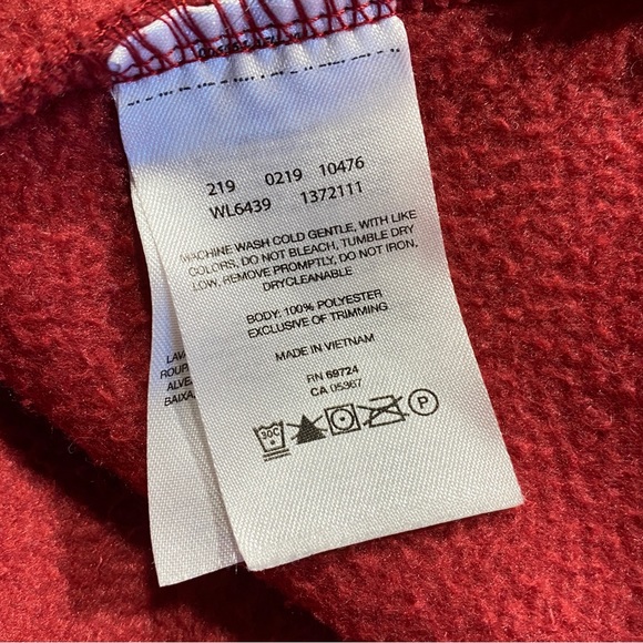 Columbia Jacket Womens Medium Red Full Zip Fleece Zip Pockets Ladies Xl - Picture 6 of 7